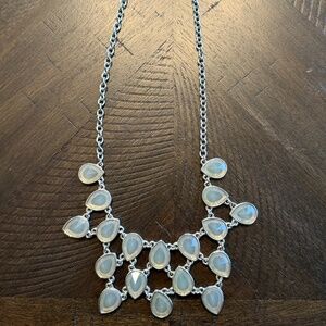 Charming Charlie Clear Multi-"Stone" Necklace with Silver Chain